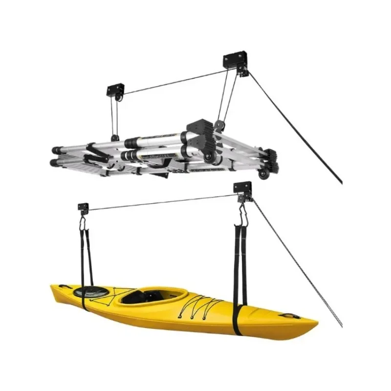 Kayak Hoist Lift Pulley System for Overhead Garage Storage Canoe Bicycle Ceiling Hoist Hanging System 125lbs Pack of 2
Kayak Hoist Lift Pulley System for Overhead Garage Storage Canoe Bicycle Ceiling Hoist Hanging System 125lbs Pack of 2