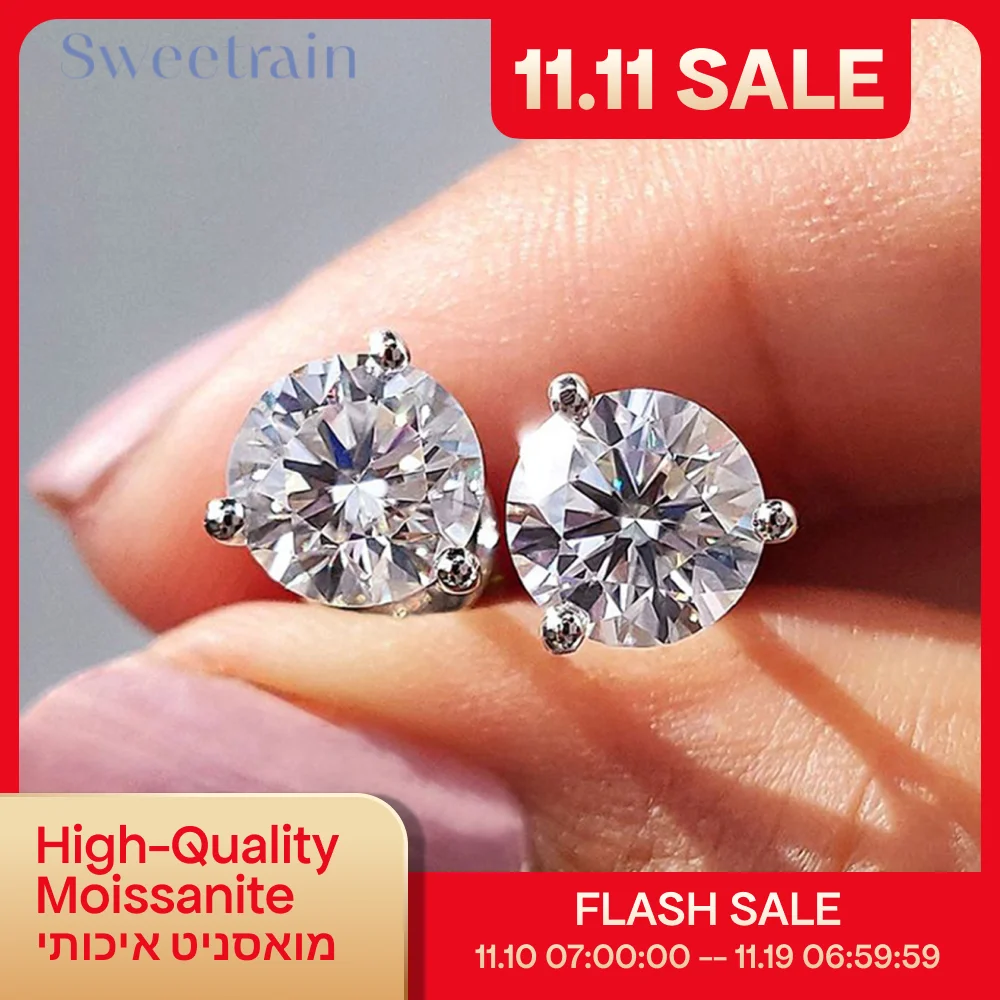 Женские серьги-гвоздики Sweetrain 0,3-2 карата с муассанитом, цвет D, стерлинговое серебро 925 пробы, 3-зубчатые серьги-гвоздики с бриллиантами, свадебные ювелирные украшения
Женские серьги-гвоздики Sweetrain 0,3-2 карата с муассанитом, цвет D, стерлинговое серебро 925 пробы, 3-зубчатые серьги-гвоздики с бриллиантами, свадебные ювелирные украшения