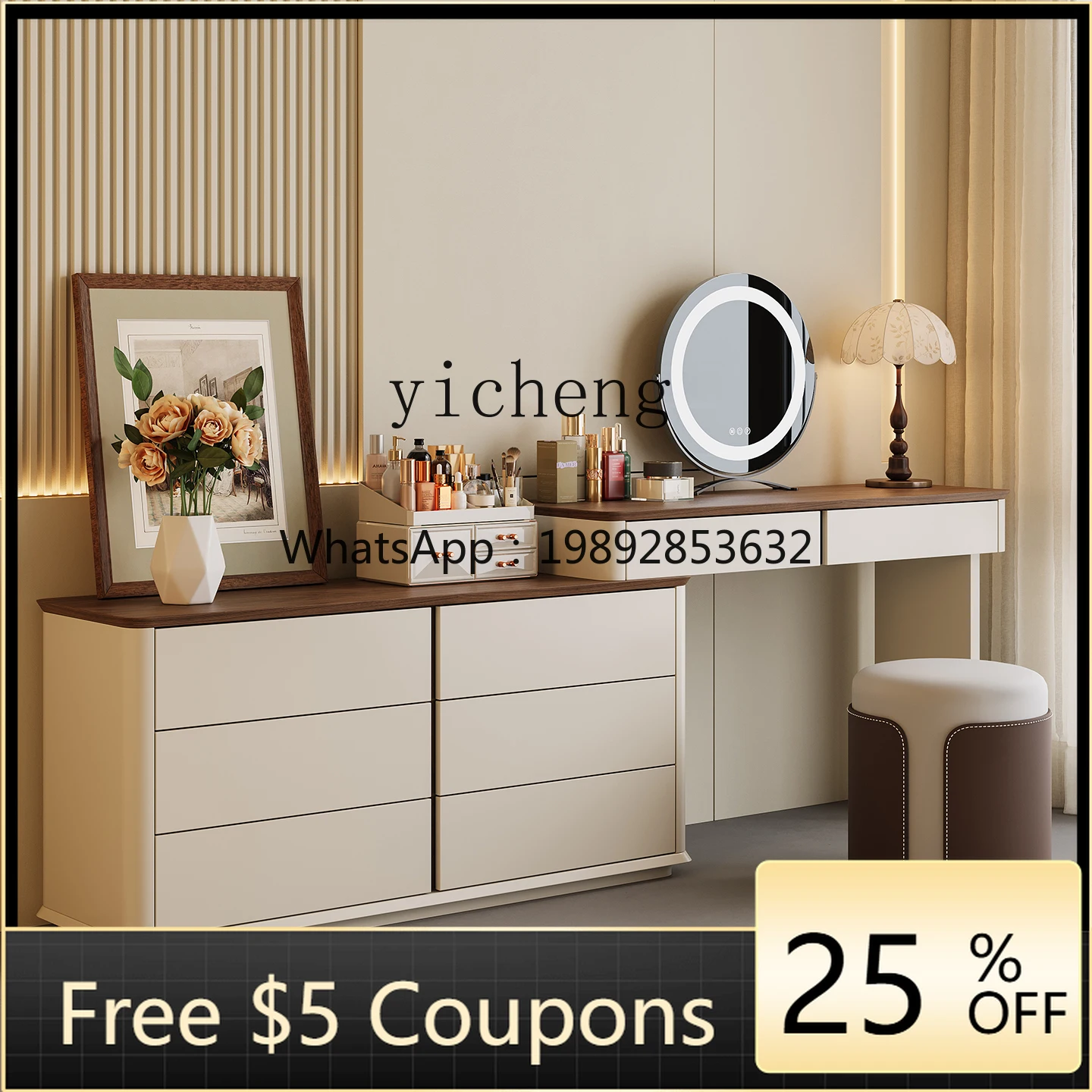ACC Dressing Table Storage Home Use Solid Wood Extendable Vintage Style Dressing Table Modern Minimalist
ACC Dressing Table Storage Home Use Solid Wood Extendable Vintage Style Dressing Table Modern Minimalist