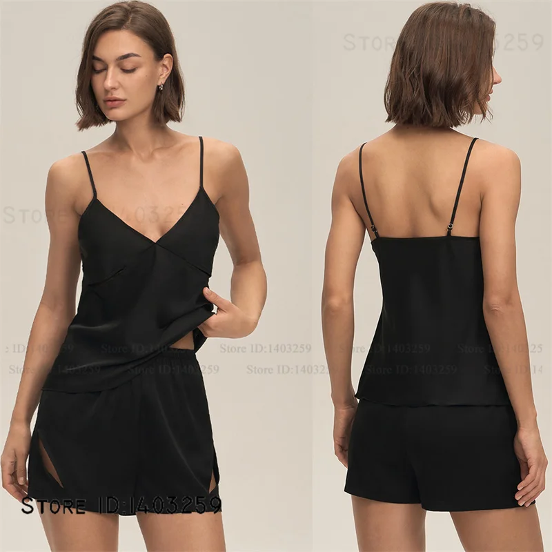 Сексуальное интимное белье, женские пижамы, топ и шорты на бретелях, летняя шелковистая атласная одежда для сна, одежда для дома, ажурная ночная рубашка, домашняя одежда
Сексуальное интимное белье, женские пижамы, топ и шорты на бретелях, летняя шелковистая атласная одежда для сна, одежда для дома, ажурная ночная рубашка, домашняя одежда
