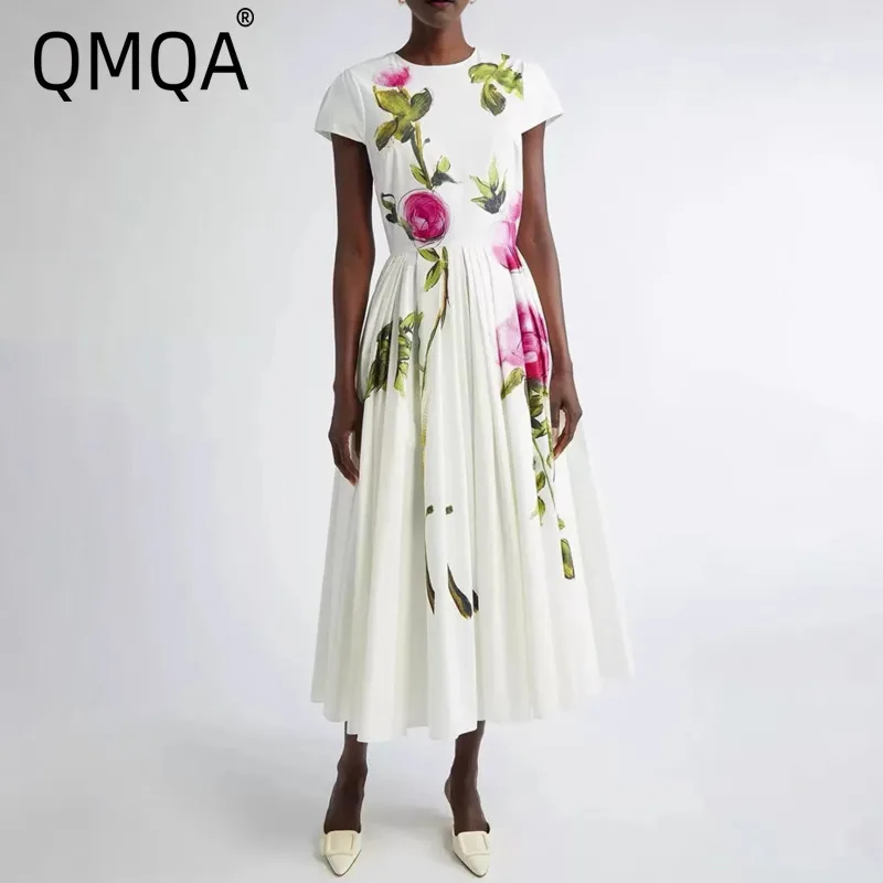 QMQA модные женские элегантные утягивающие платья с французским принтом роз, круглым вырезом, короткими рукавами и высокой талией, новинка лета 2025, QM370
QMQA модные женские элегантные утягивающие платья с французским принтом роз, круглым вырезом, короткими рукавами и высокой талией, новинка лета 2025, QM370