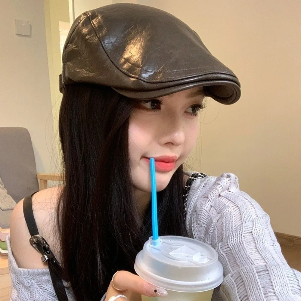 New PU Leather Beret Vintage Y2K Harajku Sun Hat Fashion Forward Hat Outdoor Sports
New PU Leather Beret Vintage Y2K Harajku Sun Hat Fashion Forward Hat Outdoor Sports