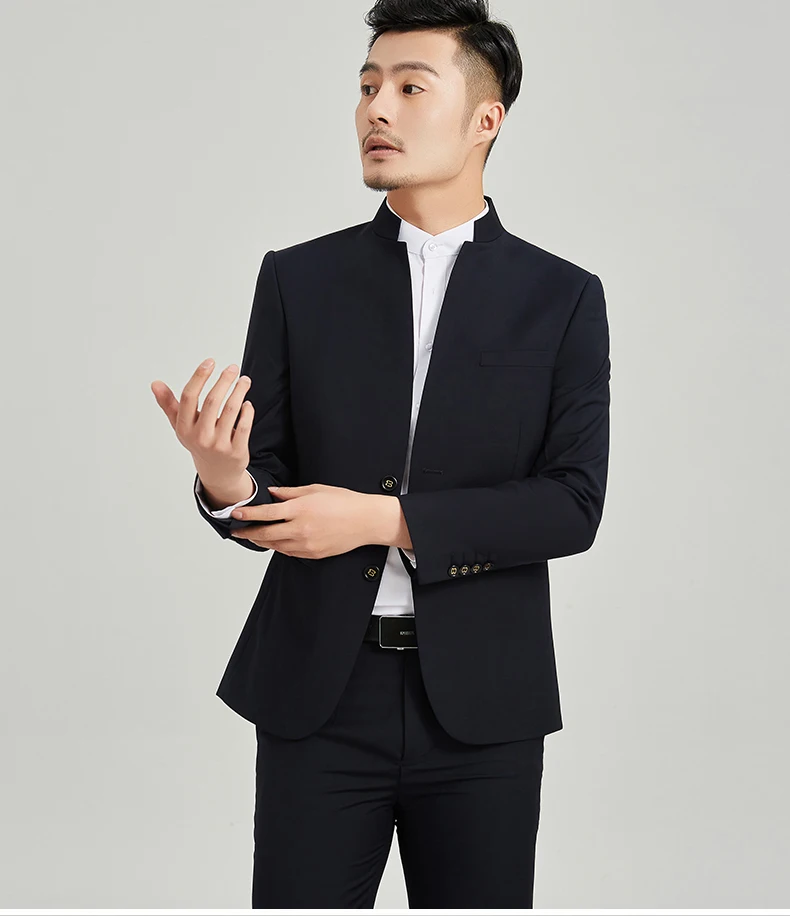 Men's Business Casual Stand Collar Tunic Suit Bridegroom Wedding Handsome Slim Top Chinese Suit Jacket Male Office Blazer
Men's Business Casual Stand Collar Tunic Suit Bridegroom Wedding Handsome Slim Top Chinese Suit Jacket Male Office Blazer