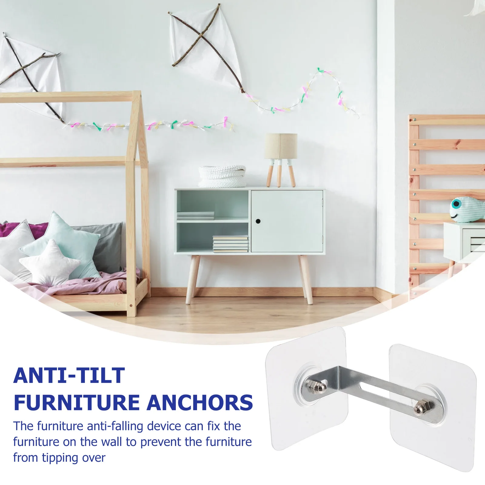 2 set 2 Sets Punch-Free Anti-Tip Furniture Anchors Safety Protector For Drawers Cabinets Wardrobe Home Use Kids Pets Protection
2 set 2 Sets Punch-Free Anti-Tip Furniture Anchors Safety Protector For Drawers Cabinets Wardrobe Home Use Kids Pets Protection