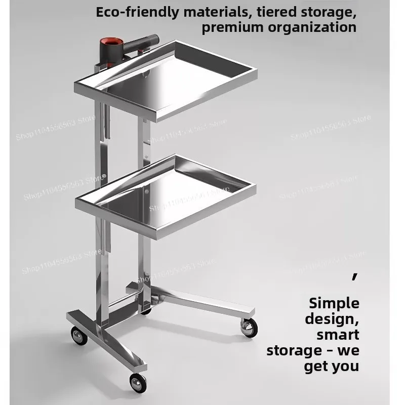 Stainless Steel Foldable Tool Cart Beauty Salon/Barber Shop Trolley Storage workbench supermarket 2-tier tool cart
Stainless Steel Foldable Tool Cart Beauty Salon/Barber Shop Trolley Storage workbench supermarket 2-tier tool cart