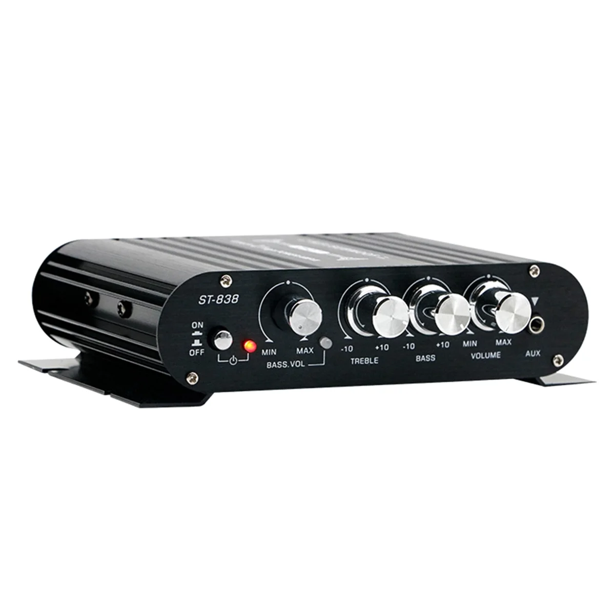 ST-838 усилитель HIFI, 2,1 каналов, автомобильный MP3 мини-усилитель, AUX вход, регулировка высоких и низких басов, усилитель с супер басами 20 Вт x 2 + 40 Вт
ST-838 усилитель HIFI, 2,1 каналов, автомобильный MP3 мини-усилитель, AUX вход, регулировка высоких и низких басов, усилитель с супер басами 20 Вт x 2 + 40 Вт