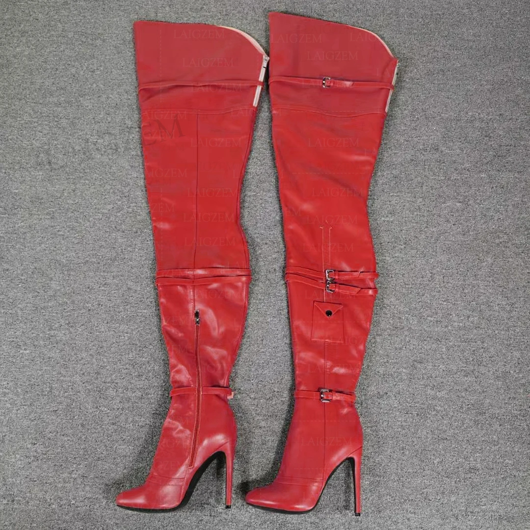SEIIHEM Women Thigh High High Boots Faux Leather Round Toe Slim High Heels Boots Over Knee Lady Shoes Woman Big Size 41 43 47 52
SEIIHEM Women Thigh High High Boots Faux Leather Round Toe Slim High Heels Boots Over Knee Lady Shoes Woman Big Size 41 43 47 52