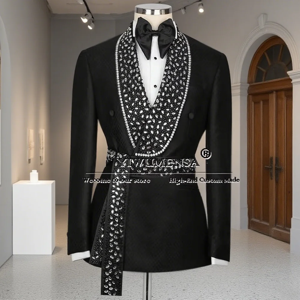 Роскошные мужские деловые костюмы для вечеринок, блейзер для выпускного вечера с лацканами из бисера, одежда для жениха на заказ, свадебный смокинг, мужская модная одежда
Роскошные мужские деловые костюмы для вечеринок, блейзер для выпускного вечера с лацканами из бисера, одежда для жениха на заказ, свадебный смокинг, мужская модная одежда