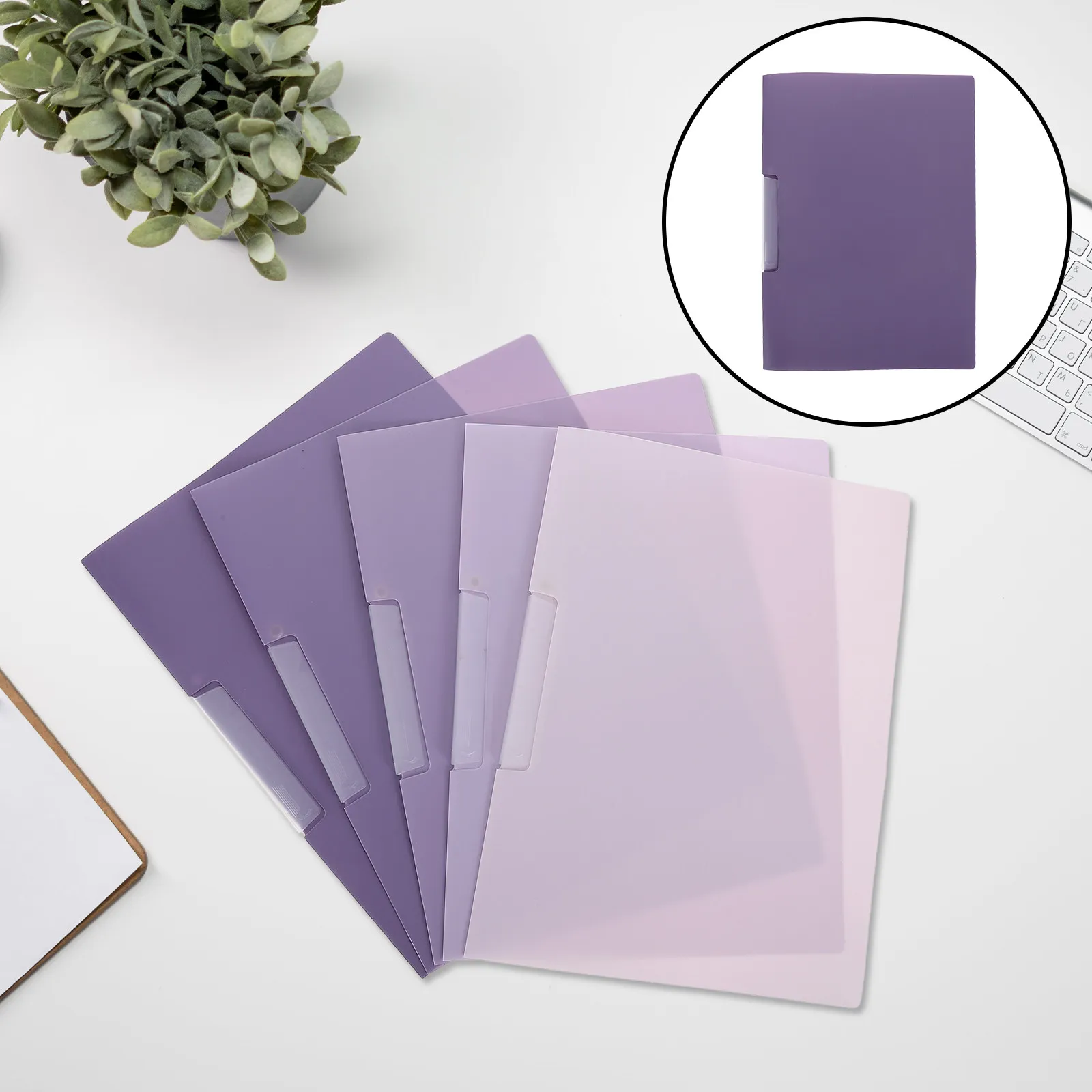5Pcs Transparent Swing Clip Document Folders Plastic Report Covers Side Opening Gradient Color A4 Letter Size Paper Storage
5Pcs Transparent Swing Clip Document Folders Plastic Report Covers Side Opening Gradient Color A4 Letter Size Paper Storage