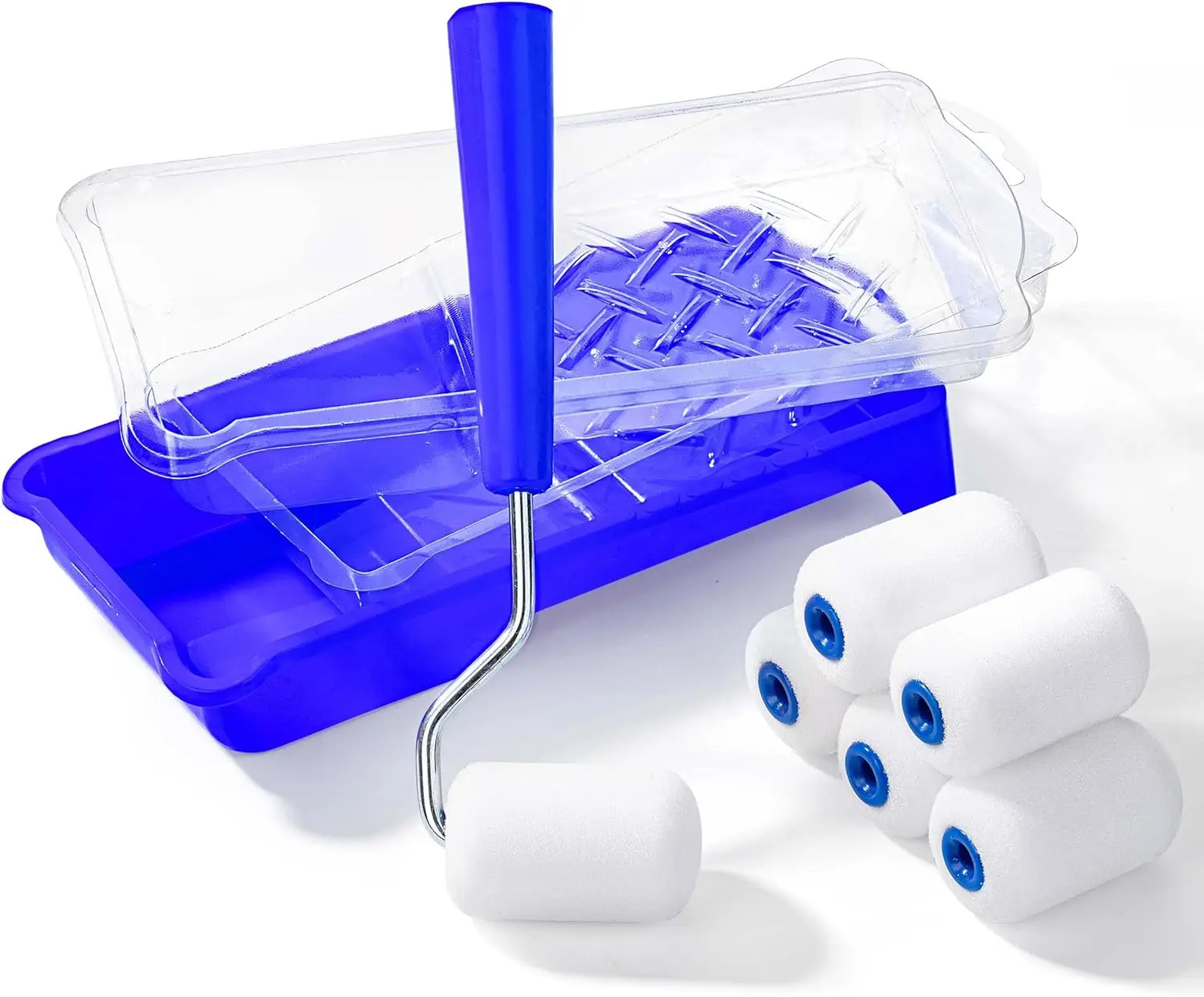 2 Inch Foam Paint Roller Kit 10 pcs with Tray and Liners for Small Projects
2 Inch Foam Paint Roller Kit 10 pcs with Tray and Liners for Small Projects