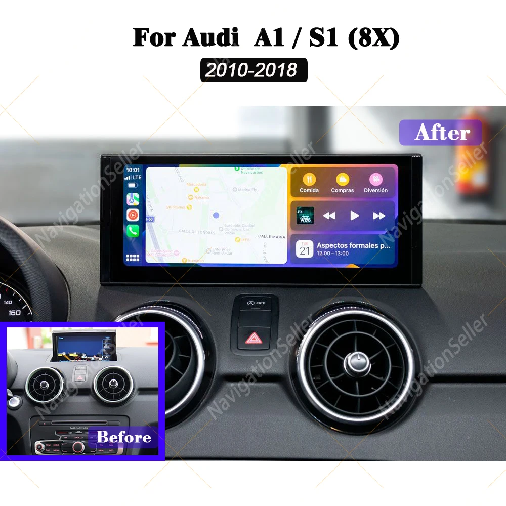 VIGOHI Wireless Carplay Screen Upgrade For Audi A1 S1 8X RMC MMI 3G Android Autoradio Stereo Navigation Syetem Display Multimedi
VIGOHI Wireless Carplay Screen Upgrade For Audi A1 S1 8X RMC MMI 3G Android Autoradio Stereo Navigation Syetem Display Multimedi