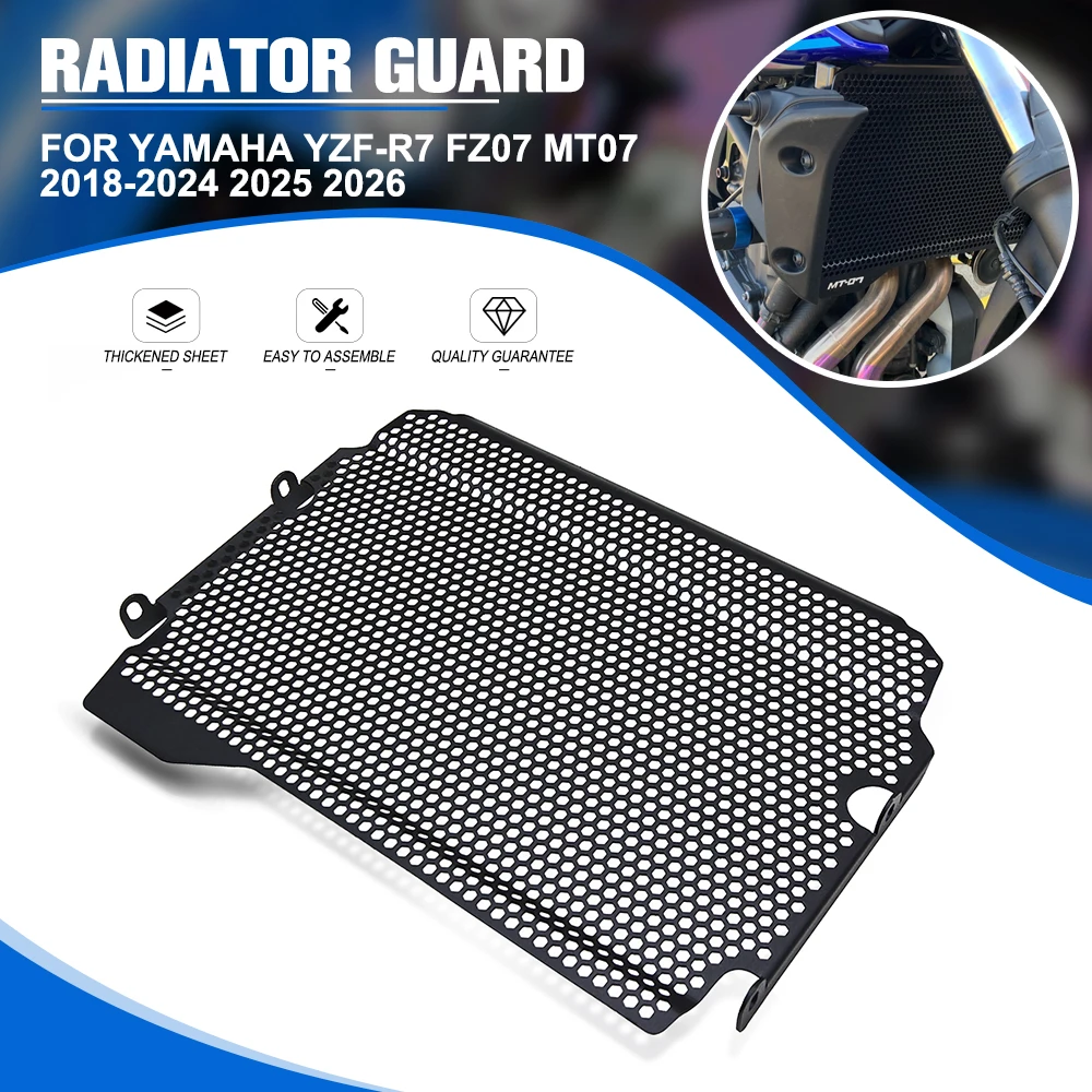 For Yamaha YZF-R7 FZ07 MT07 YZF R7 Motorcycle Radiator Grille Guard Protector Grill Protection 2018-2024 2025 2026 MT-07 FZ-07
For Yamaha YZF-R7 FZ07 MT07 YZF R7 Motorcycle Radiator Grille Guard Protector Grill Protection 2018-2024 2025 2026 MT-07 FZ-07