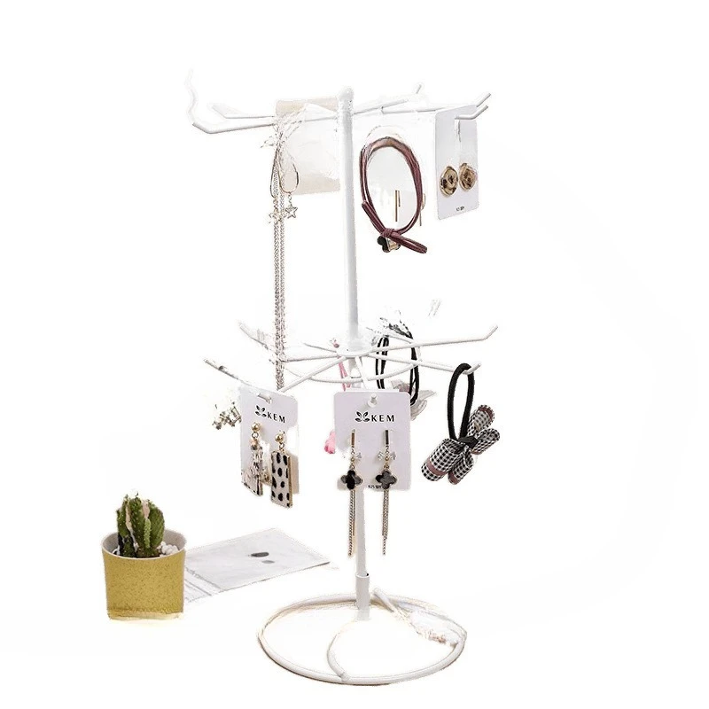 Black wrought iron jewelry rack, rotating key, jewelry rack, storage display rack, necklace hanger, earrings, bracelet rack
Black wrought iron jewelry rack, rotating key, jewelry rack, storage display rack, necklace hanger, earrings, bracelet rack