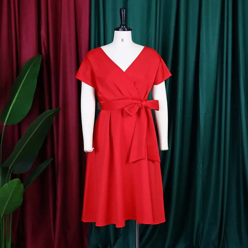 Customized Chic sweet bow Lace-up Dress Elegant v neck Fashion dresses Beach Casual Vacation A-line Vestidos Summer Women dresse
Customized Chic sweet bow Lace-up Dress Elegant v neck Fashion dresses Beach Casual Vacation A-line Vestidos Summer Women dresse
