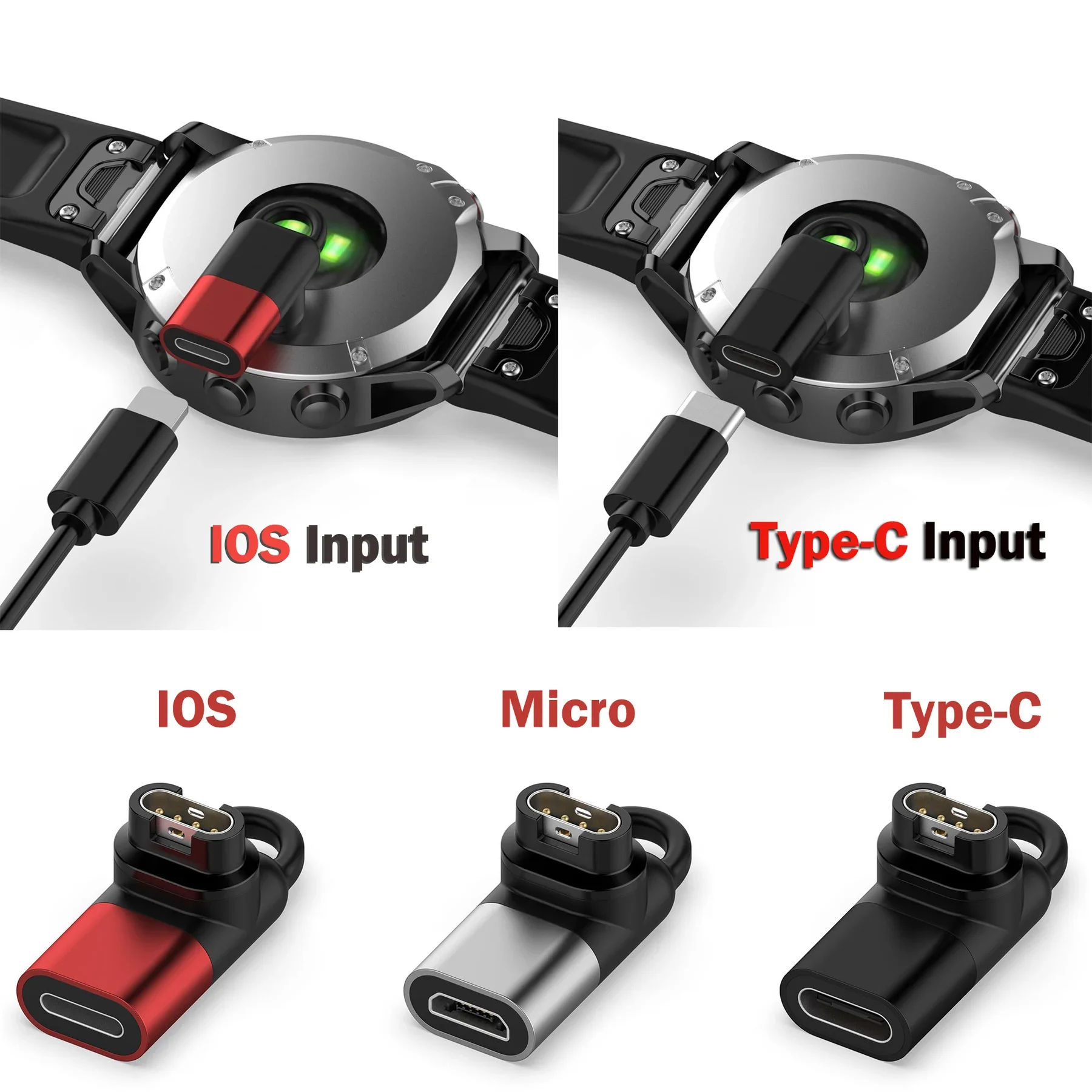 Micro USB/Type C/IOS Female To 4pin Charger Converter Adapter Cable For Garmin Fenix 7 7X 6 6X 5 5X Venu 2/2SVivoactive 3/4/4s
Micro USB/Type C/IOS Female To 4pin Charger Converter Adapter Cable For Garmin Fenix 7 7X 6 6X 5 5X Venu 2/2SVivoactive 3/4/4s