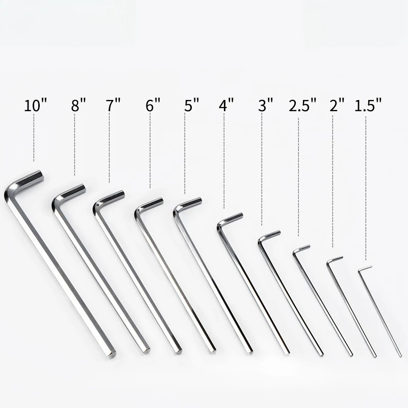 Hexagon Wrench Extra Long Flat Head Tool, Single Bulk 1.5/2/2.5/3/4/5/6/7/8/10 mm
Hexagon Wrench Extra Long Flat Head Tool, Single Bulk 1.5/2/2.5/3/4/5/6/7/8/10 mm
