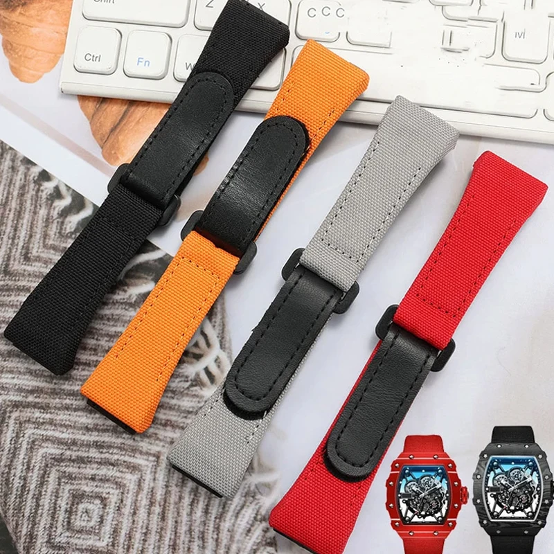 New High Quality Canvas Watchband For Richard Mille RM011 RM53 RM50 Series Screw Style Men Watch Strap 25mm
New High Quality Canvas Watchband For Richard Mille RM011 RM53 RM50 Series Screw Style Men Watch Strap 25mm