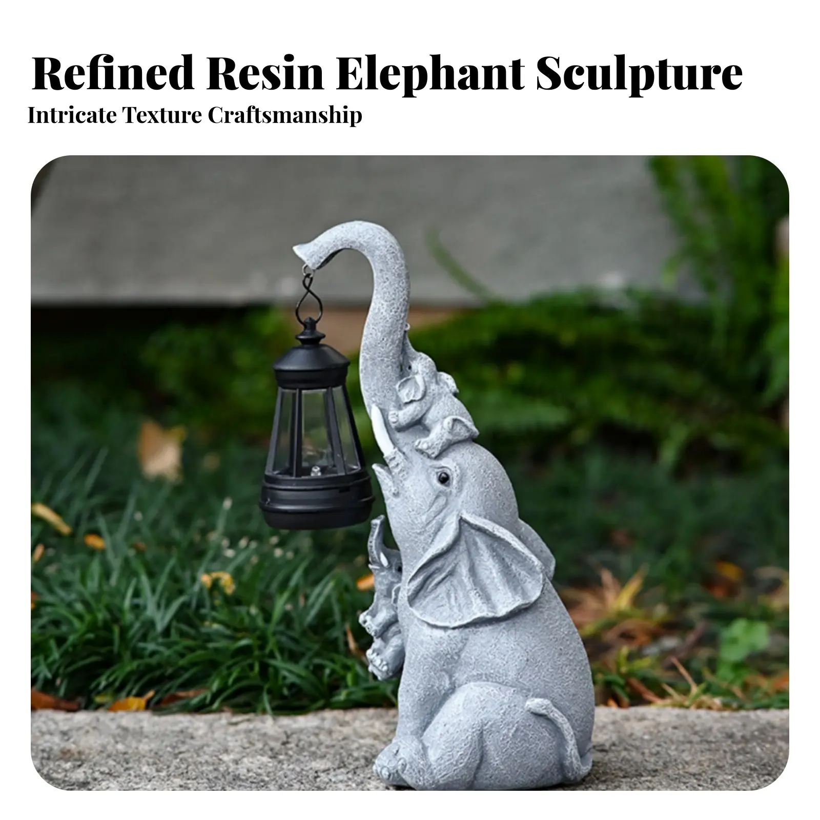 Solar Elephant Light Weather Resistant Solar Elephant Statue Resin Creature Figurine Warm Light Hand-Painted for Backyard, Porch
Solar Elephant Light Weather Resistant Solar Elephant Statue Resin Creature Figurine Warm Light Hand-Painted for Backyard, Porch
