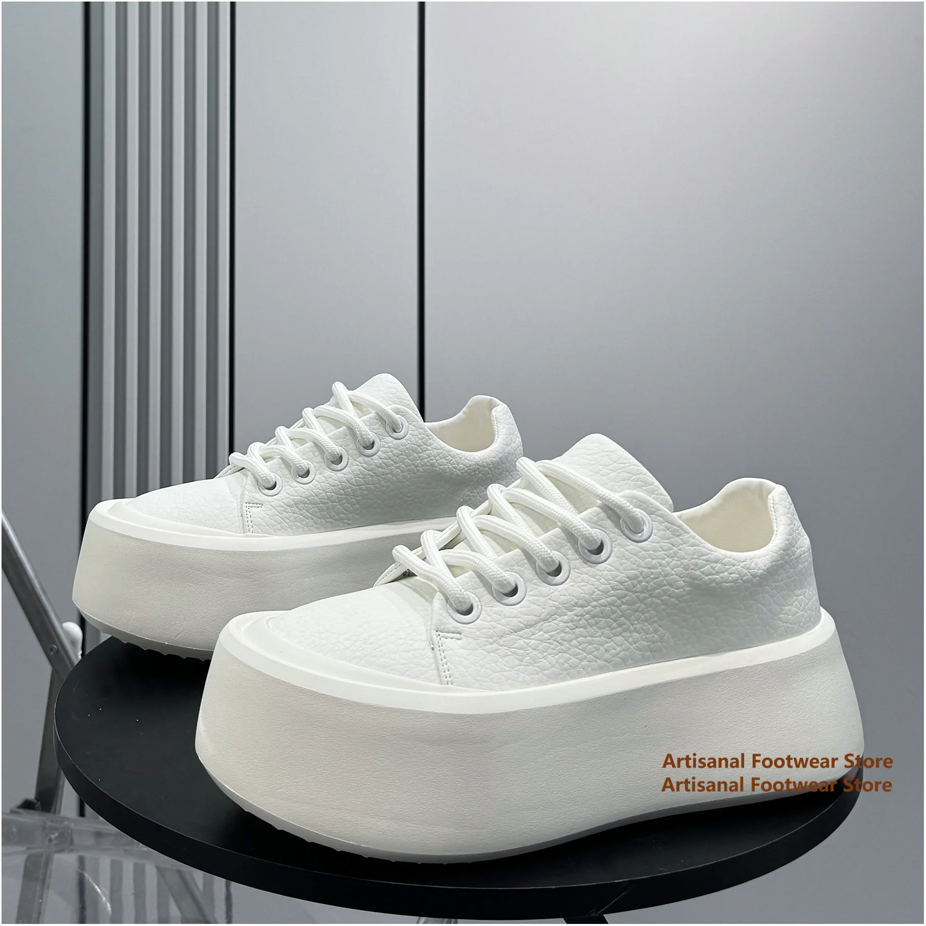 Thick Platform Men's Casual Shoes Round-Toe Lace-Up Oxford Sneakers Height Increasing Men's Shoes Trendy Handmade Men's Shoes
Thick Platform Men's Casual Shoes Round-Toe Lace-Up Oxford Sneakers Height Increasing Men's Shoes Trendy Handmade Men's Shoes