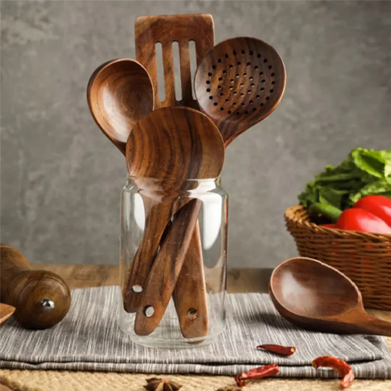 Best-Kitchenware Set Wooden Spoon Kitchen Tool For Non-Stick Pan Wooden Cooking Spoons And Wooden Tableware Barrels
Best-Kitchenware Set Wooden Spoon Kitchen Tool For Non-Stick Pan Wooden Cooking Spoons And Wooden Tableware Barrels