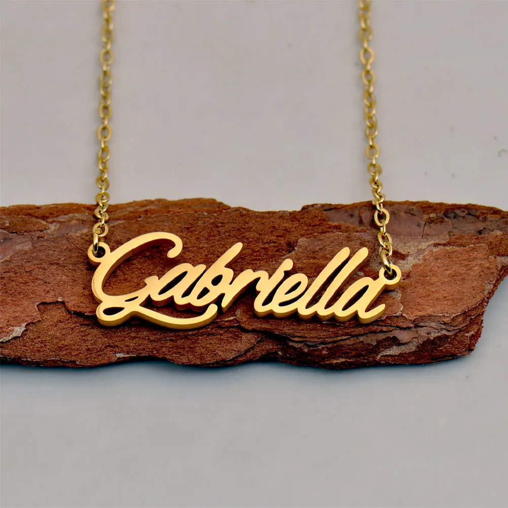 AOLOSHOW Gabriella Gold Color Name Necklace for Women Stainless Steel Jewelry Collar Letters Choker
AOLOSHOW Gabriella Gold Color Name Necklace for Women Stainless Steel Jewelry Collar Letters Choker