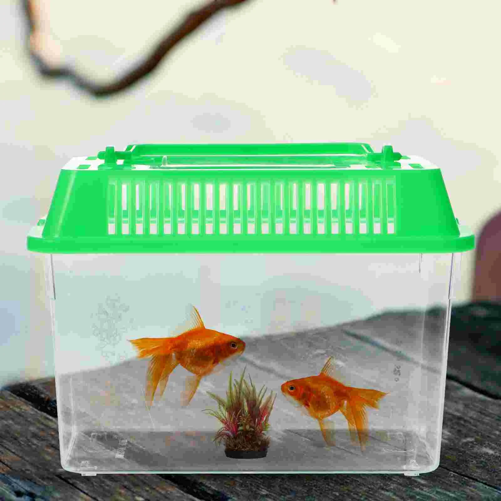 Portable Fish Tank Handheld Aquarium Fish Tank Case Transparent Turtle Box Transparent Pet Hamster Container Home Pet Supply 
Portable Fish Tank Handheld Aquarium Fish Tank Case Transparent Turtle Box Transparent Pet Hamster Container Home Pet Supply