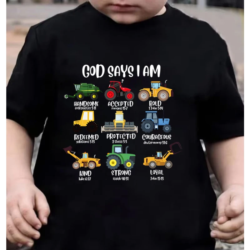 Retro "God Says I Am Tractor" Kids T-Shirt Christian Faith Soft Casual Top Boy Christian Tractor Life Children's Clothing
Retro "God Says I Am Tractor" Kids T-Shirt Christian Faith Soft Casual Top Boy Christian Tractor Life Children's Clothing