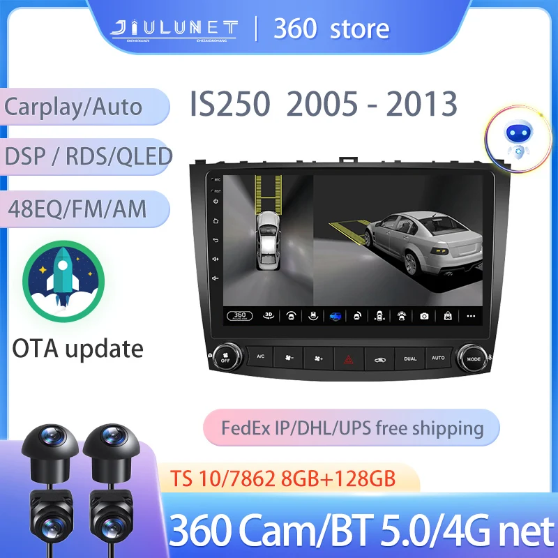 JIULUNET Smart Stereo Android Auto 360 Cam радио для Lexus IS250 XE20 2005 - 2013 мультимедийная навигация
JIULUNET Smart Stereo Android Auto 360 Cam радио для Lexus IS250 XE20 2005 - 2013 мультимедийная навигация