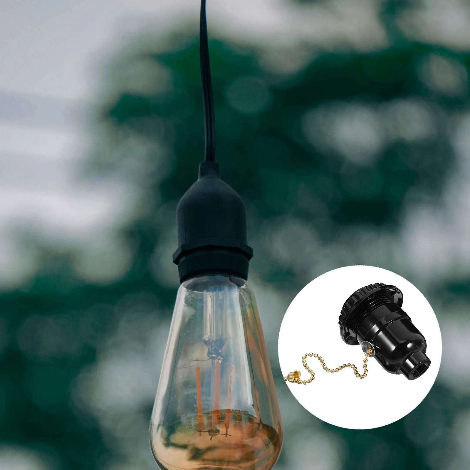 E26 Pull Chain Lampholder Black Wood Base Socket Light Fixture Replacement Zipper Switch Lamp Parts Ceiling Light Holder
E26 Pull Chain Lampholder Black Wood Base Socket Light Fixture Replacement Zipper Switch Lamp Parts Ceiling Light Holder