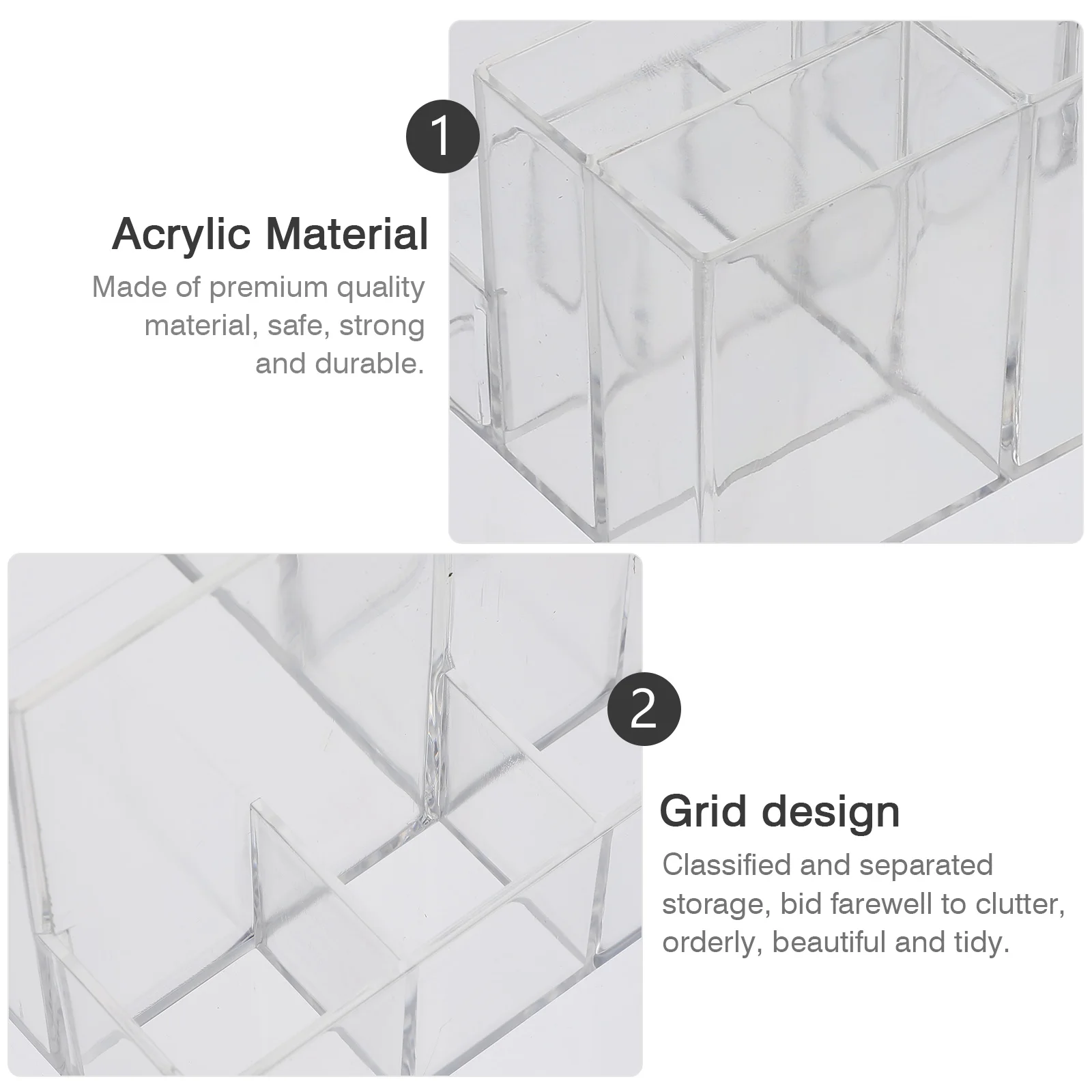 Desktop Clear Makeup Brush Holder Acrylic Container Storage Box For Lipstick Eyeliner Pencil Toiletry Bucket Eyebrow
Desktop Clear Makeup Brush Holder Acrylic Container Storage Box For Lipstick Eyeliner Pencil Toiletry Bucket Eyebrow