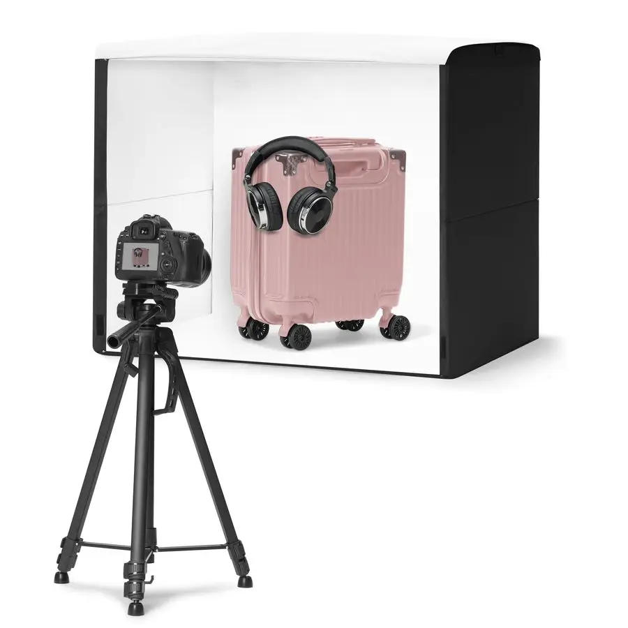 Light Box Photography, 25 x 30 x 25 Inches Large Portable Foldable Photo Studio Box with LED Light, 1 Piece, Black
Light Box Photography, 25 x 30 x 25 Inches Large Portable Foldable Photo Studio Box with LED Light, 1 Piece, Black