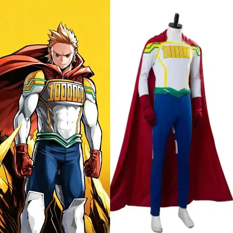 Anime My Hero Cosplay Costume Million Mirio Togata Lemillion Jumpsuit Cloak Set Halloween Carnival Performance Roleplay Suit