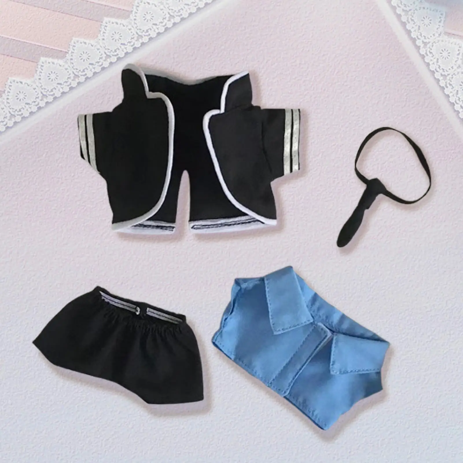 Plush Doll Clothes for 15cm 17cm Doll,Stylish,Stuffed Plush Doll Dress up,Doll Suit Coat Tie Shirt Pants Set,Soft,Cartoon
Plush Doll Clothes for 15cm 17cm Doll,Stylish,Stuffed Plush Doll Dress up,Doll Suit Coat Tie Shirt Pants Set,Soft,Cartoon