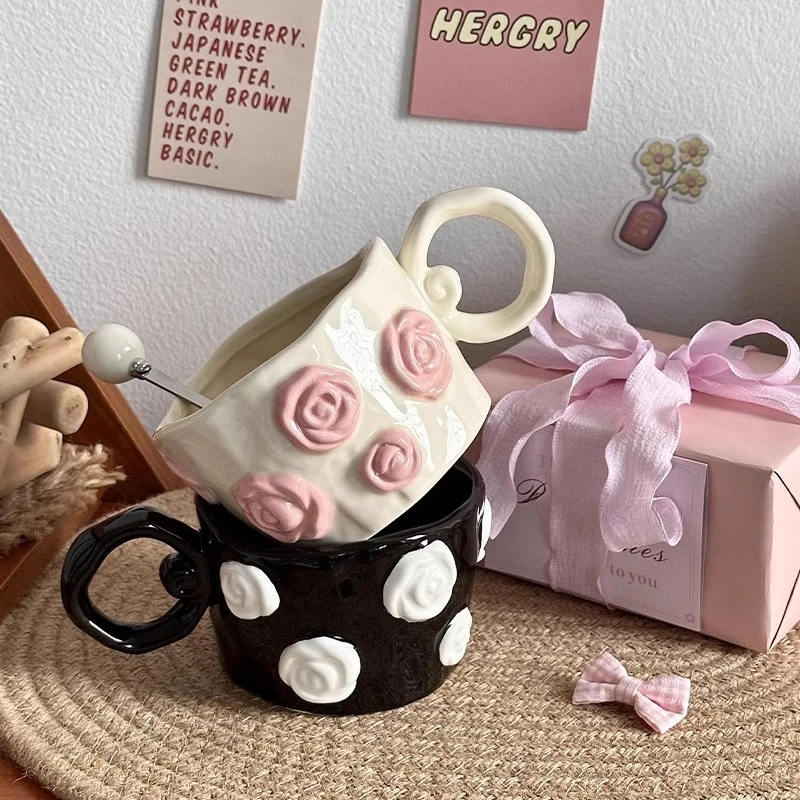 Black Flower Coffee Cups Reusable Kawaii Portable Cappuccino Coffee Cup Mug Nordic Forminhas Para Doces Home Accessories
Black Flower Coffee Cups Reusable Kawaii Portable Cappuccino Coffee Cup Mug Nordic Forminhas Para Doces Home Accessories