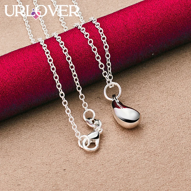 URLOVER 925 Sterling Silver Necklace For Woman Water Droplet Pendant Necklace Fashion Party Wedding Charm Jewelry Birthday Gifts
URLOVER 925 Sterling Silver Necklace For Woman Water Droplet Pendant Necklace Fashion Party Wedding Charm Jewelry Birthday Gifts