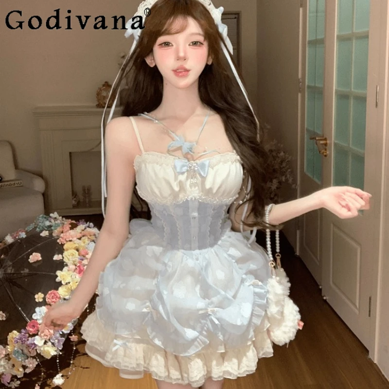 Sweet Heavy Craft Strap Lolita Dress for Women Elegant Gentle Princess Puff Dress Female Japanese Style Cute Birthday Dress
Sweet Heavy Craft Strap Lolita Dress for Women Elegant Gentle Princess Puff Dress Female Japanese Style Cute Birthday Dress