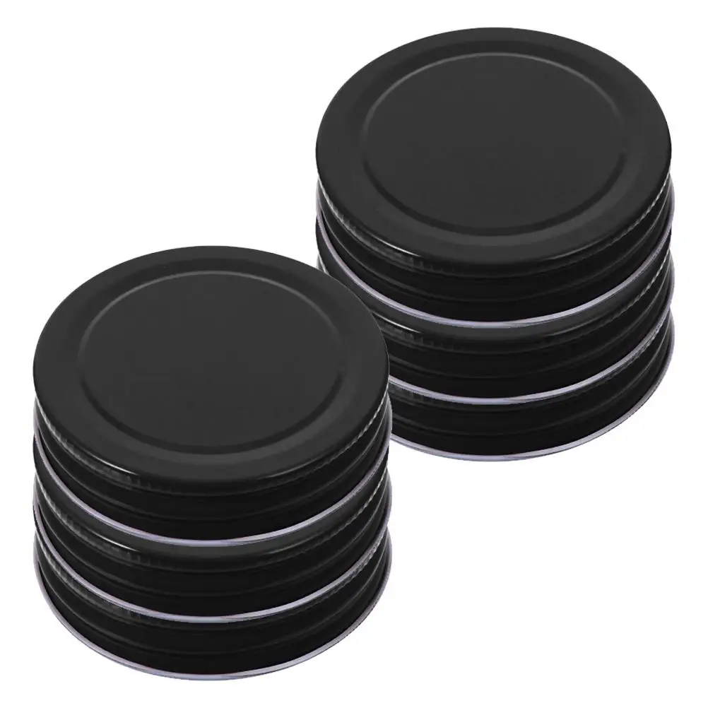 6pcs Tinplate Jar Lids Black 70mm Reusable Canning Covers Sealing Wide Mouth Food Storage Home Practical
6pcs Tinplate Jar Lids Black 70mm Reusable Canning Covers Sealing Wide Mouth Food Storage Home Practical