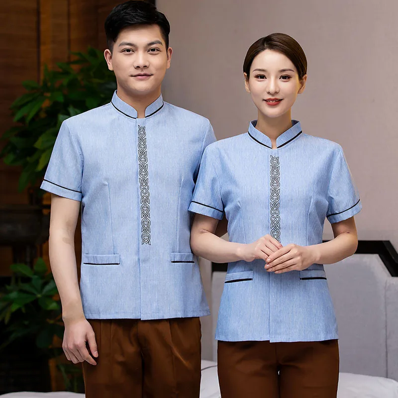 Cleaning uniform summer workwear for women, floor cleaning staff, hotel and restaurant room cleaning staff short-sleeve workwear
Cleaning uniform summer workwear for women, floor cleaning staff, hotel and restaurant room cleaning staff short-sleeve workwear