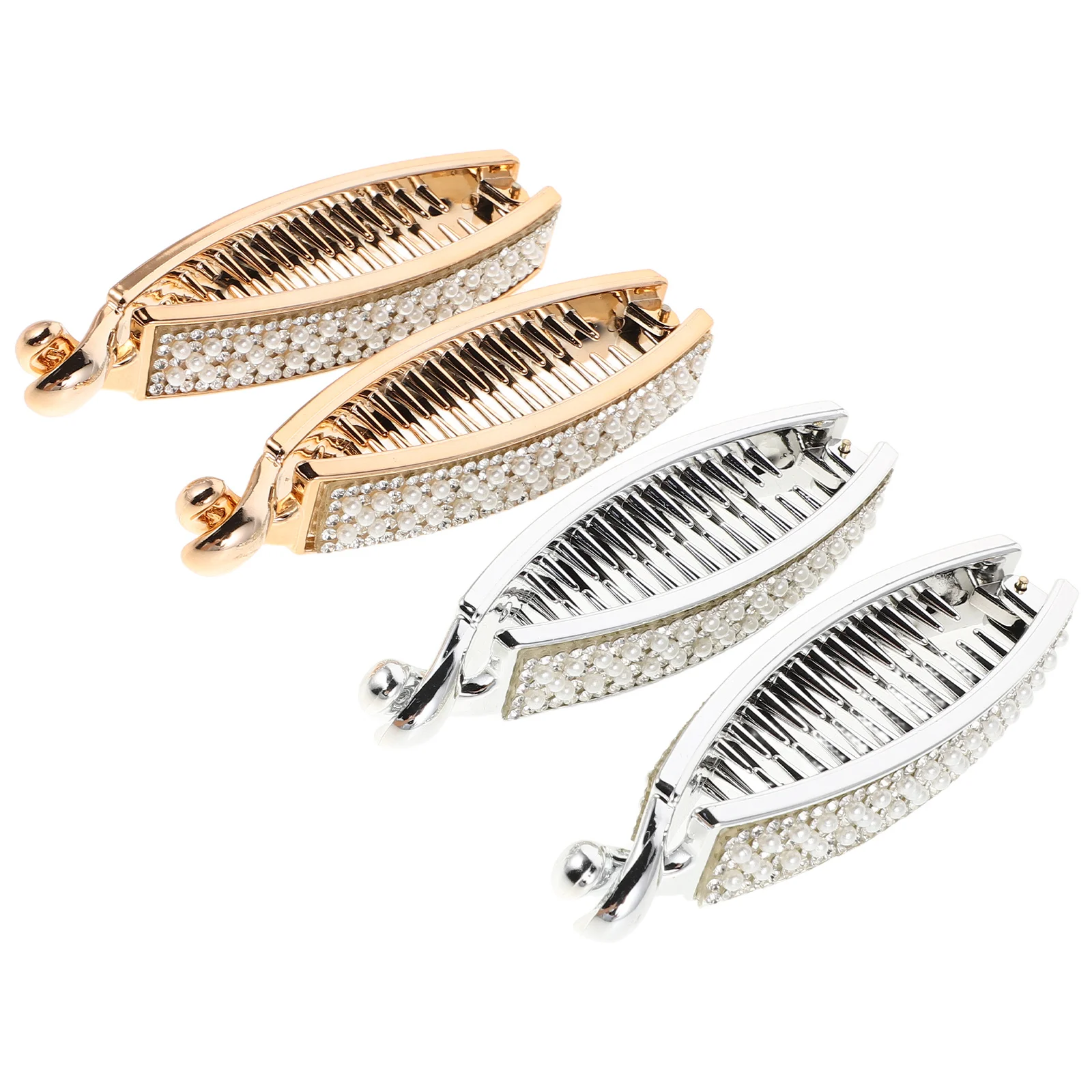 4pcs Rhinestone Pearl Clips For Women Banana Claw Clamps Strong Hold Non-Slip Metal Hair Styling Accessories Thick Curly Hair
4pcs Rhinestone Pearl Clips For Women Banana Claw Clamps Strong Hold Non-Slip Metal Hair Styling Accessories Thick Curly Hair