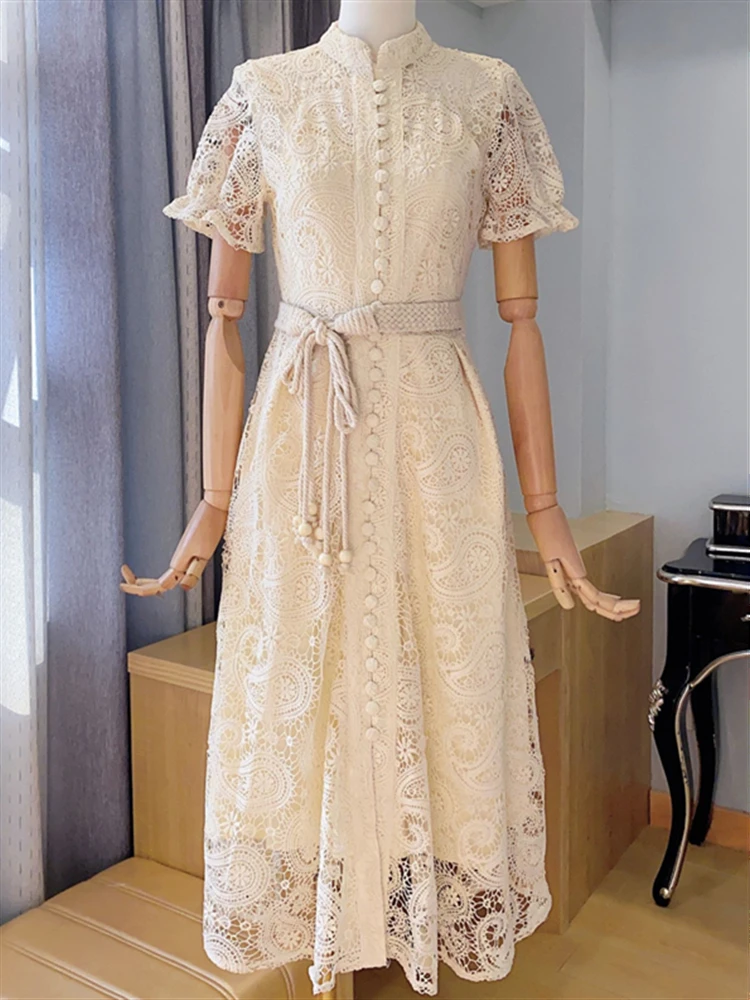 2023 Embroidery A-Line Short Sleeve Lace Summer Vintage Dress Mesh Solid Sexy Party Boho Elegant Dresses Women Woman Clothes
2023 Embroidery A-Line Short Sleeve Lace Summer Vintage Dress Mesh Solid Sexy Party Boho Elegant Dresses Women Woman Clothes