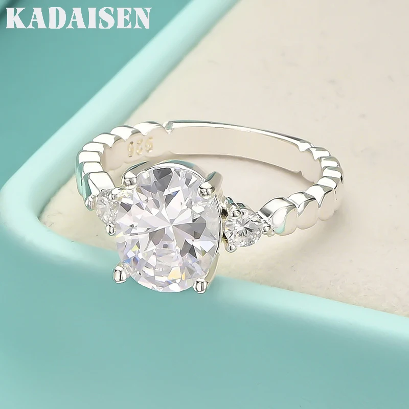 925 Sterling Silver Prong Set Zircon 7-10# Ring For Women Wedding Engagement Party Fashion Charm Jewelry
925 Sterling Silver Prong Set Zircon 7-10# Ring For Women Wedding Engagement Party Fashion Charm Jewelry