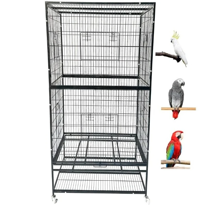 Large parrot cage Bird cage Double-layer design Large space Factory gap Small pull bottom net Movable large parrot cage
Large parrot cage Bird cage Double-layer design Large space Factory gap Small pull bottom net Movable large parrot cage