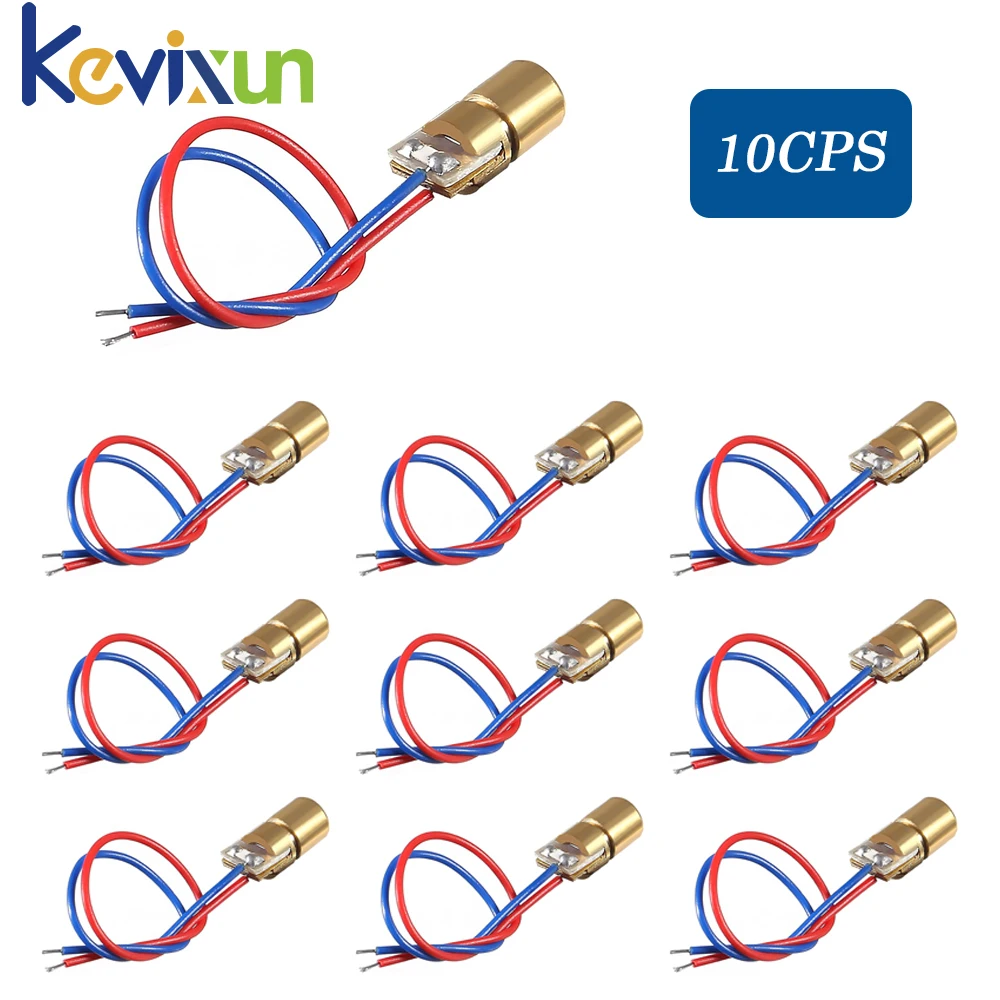 10pcs Laser Diodes 5mW 650 nm Diodo RED Dot Laser Diod Circuit 6mm 3V 5mW 650nm Module Pointer Sight Copper Head
10pcs Laser Diodes 5mW 650 nm Diodo RED Dot Laser Diod Circuit 6mm 3V 5mW 650nm Module Pointer Sight Copper Head