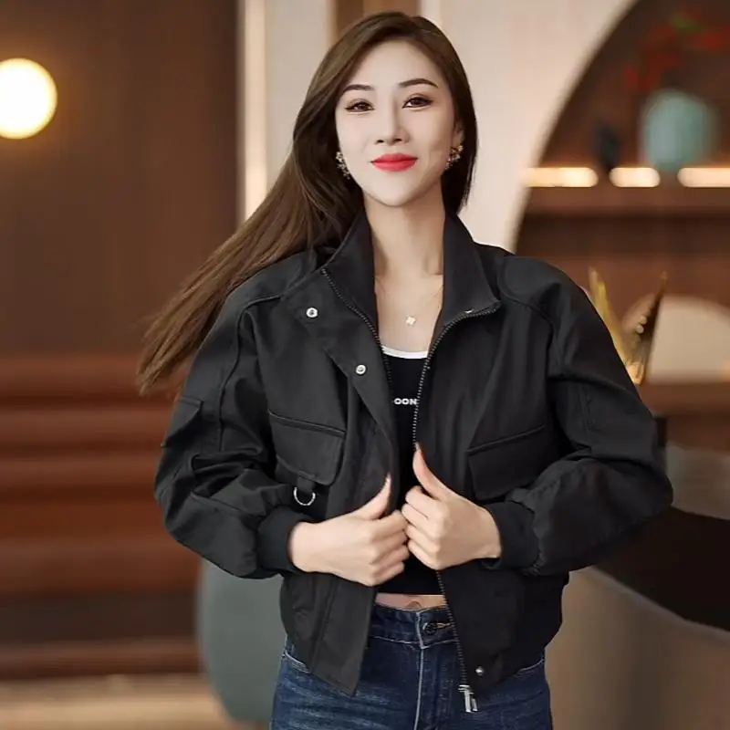 Black Miniature Elegant Windbreaker Jacket Women's Autumn Winter Coat High-End Feel Small Size Jacket Top Women
Black Miniature Elegant Windbreaker Jacket Women's Autumn Winter Coat High-End Feel Small Size Jacket Top Women