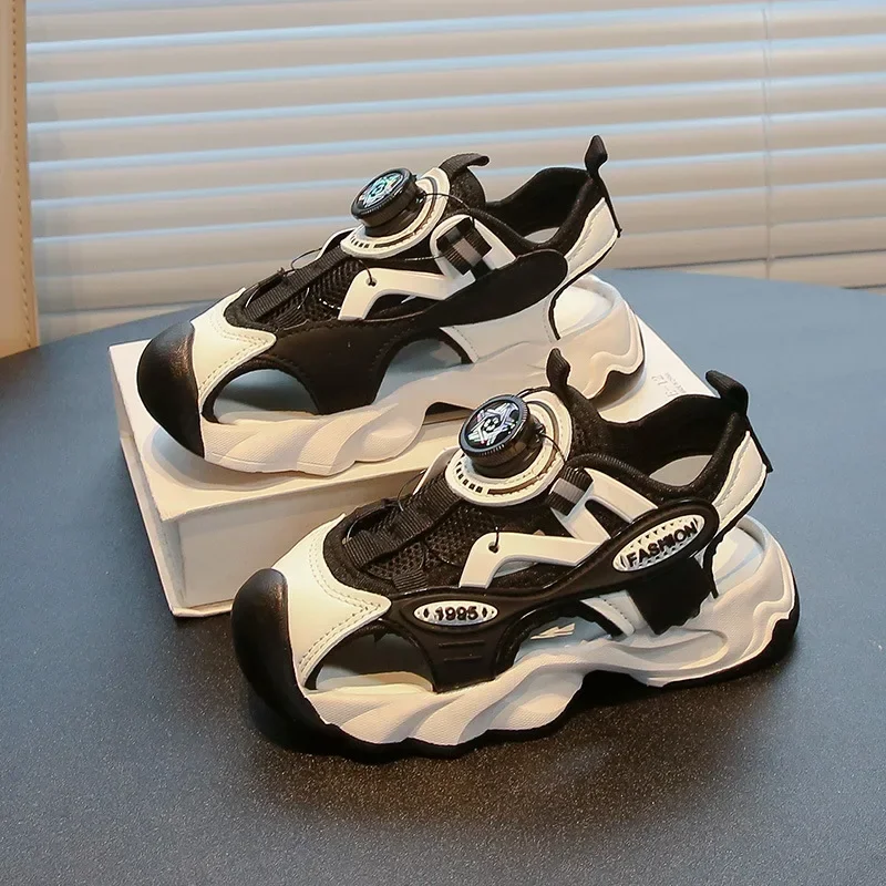 Boys Beach Shoes Toes Capped Anti-kicked 2025 Summer New Kids Sports Sandals Hollowed-out Breathable Boys Running Shoes Non-slip
Boys Beach Shoes Toes Capped Anti-kicked 2025 Summer New Kids Sports Sandals Hollowed-out Breathable Boys Running Shoes Non-slip