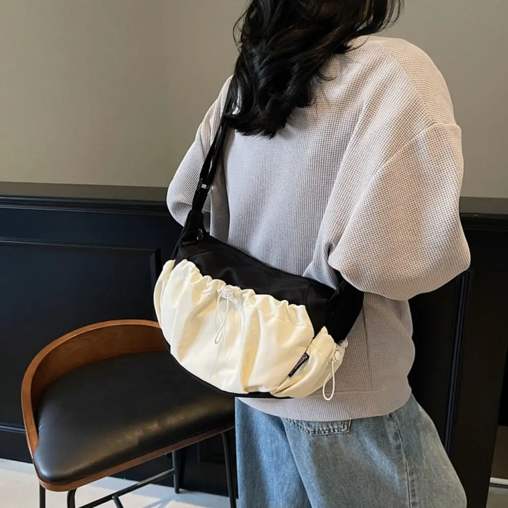 Contrast Color Nylon Crossbody Bag Underarm Solid Color Dumplings Shoulder Bag Large Capacity Korean Style Fashion Handbag
Contrast Color Nylon Crossbody Bag Underarm Solid Color Dumplings Shoulder Bag Large Capacity Korean Style Fashion Handbag