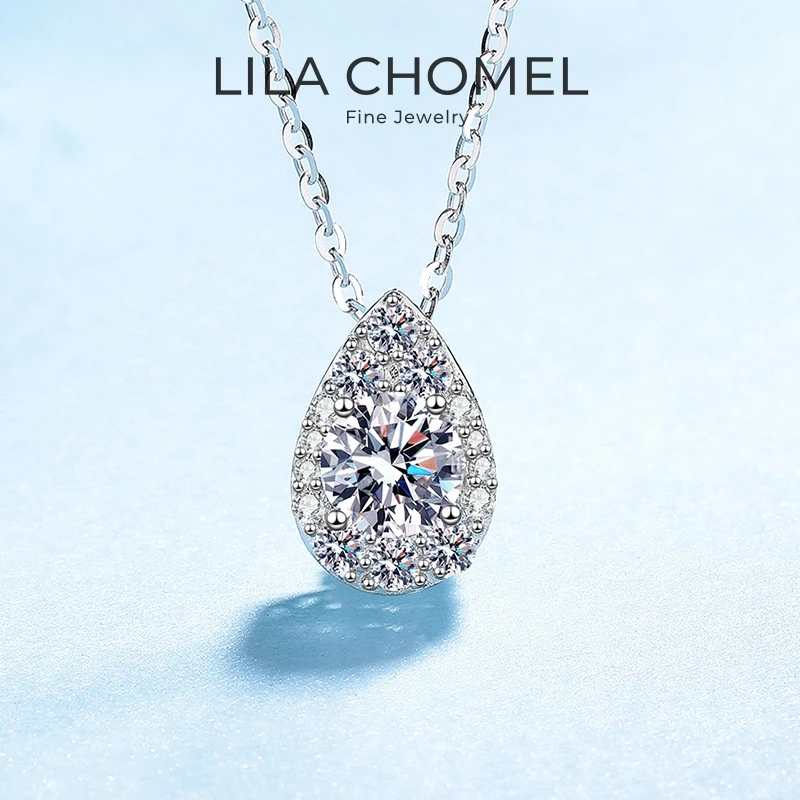 Lover Valentine's Day 18K White Gold Women Wedding Necklaces 1CT Pear Moissanite Diamond Pendant PT950 Girl Friend Birthday Gift
Lover Valentine's Day 18K White Gold Women Wedding Necklaces 1CT Pear Moissanite Diamond Pendant PT950 Girl Friend Birthday Gift