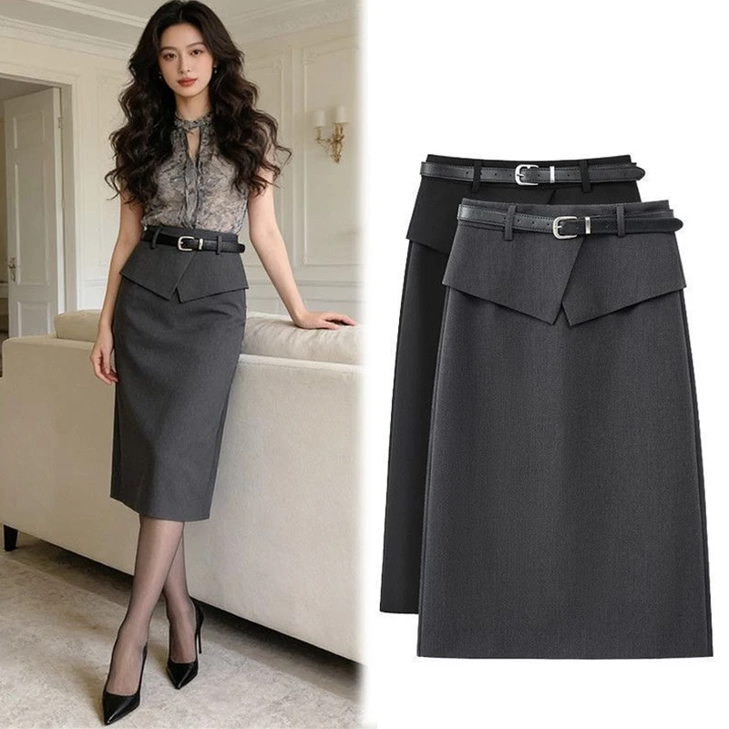 Women High Waist Pencil Midi Skirts for Business Office Formal Work Straight Skirts with Belt Elegant Office Lady Suit Skirt
Women High Waist Pencil Midi Skirts for Business Office Formal Work Straight Skirts with Belt Elegant Office Lady Suit Skirt
