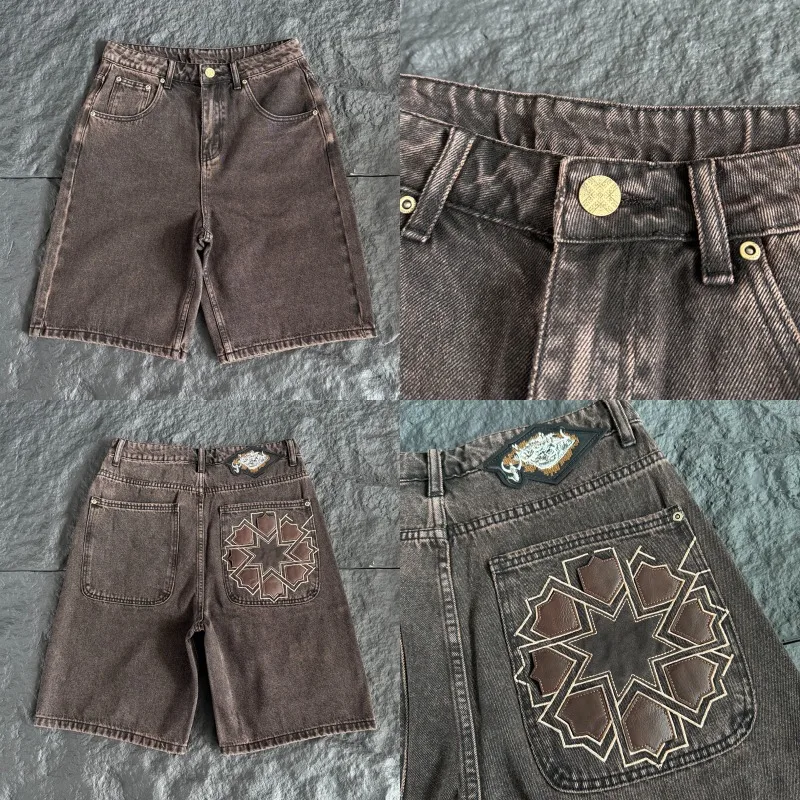 American Retro Derchutze Short Pants New Style High Quality Embroidered Printed Denim Shorts Men's Women's Stock
American Retro Derchutze Short Pants New Style High Quality Embroidered Printed Denim Shorts Men's Women's Stock