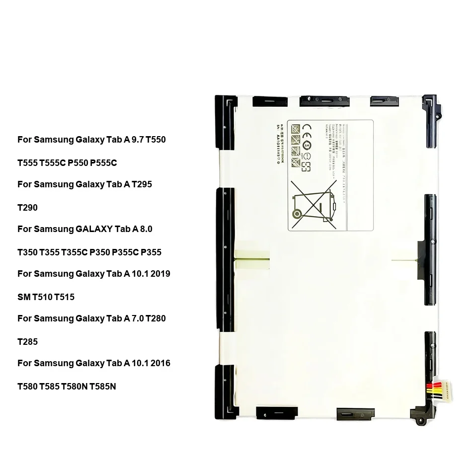 Аккумулятор для планшета 4000-7800 мАч EB-BT515ABU EB-BT585ABE EB-BT355ABE для Samsung Galaxy Tab A T290 T295 7.0 8.0 9.7 10.1 2019 2016
Аккумулятор для планшета 4000-7800 мАч EB-BT515ABU EB-BT585ABE EB-BT355ABE для Samsung Galaxy Tab A T290 T295 7.0 8.0 9.7 10.1 2019 2016